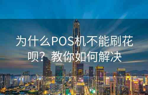 为什么POS机不能刷花呗？教你如何解决