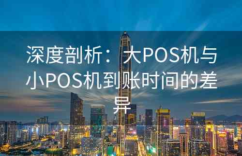 深度剖析：大POS机与小POS机到账时间的差异