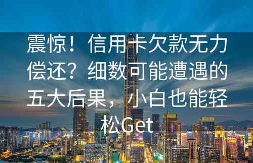 震惊！信用卡欠款无力偿还？细数可能遭遇的五大后果，小白也能轻松Get