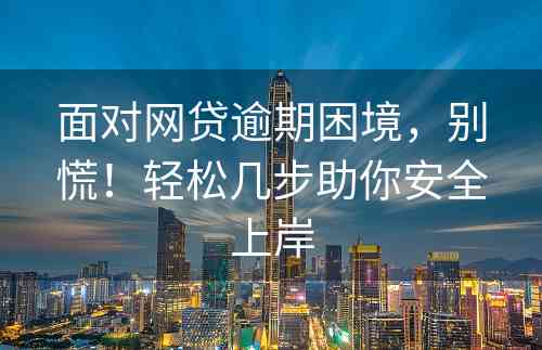 面对网贷逾期困境，别慌！轻松几步助你安全上岸