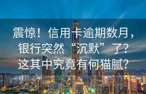 震惊！信用卡逾期数月，银行突然“沉默”了？这其中究竟有何猫腻？