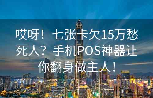 哎呀！七张卡欠15万愁死人？手机POS神器让你翻身做主人！