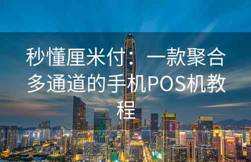 秒懂厘米付：一款聚合多通道的手机POS机教程