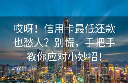 哎呀！信用卡最低还款也愁人？别慌，手把手教你应对小妙招！