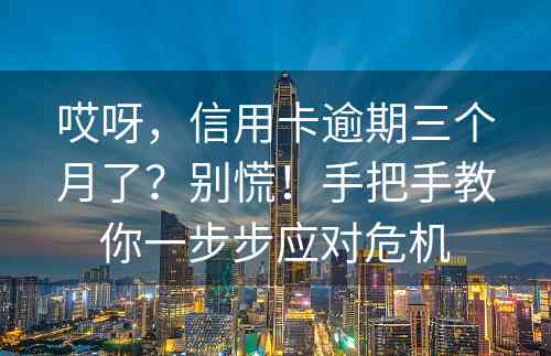 哎呀，信用卡逾期三个月了？别慌！手把手教你一步步应对危机