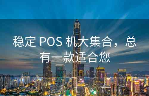 稳定 POS 机大集合，总有一款适合您